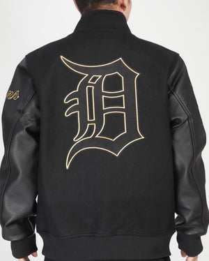 Pro Standard Detroit Tigers Varsity Jacket - Black on Gold