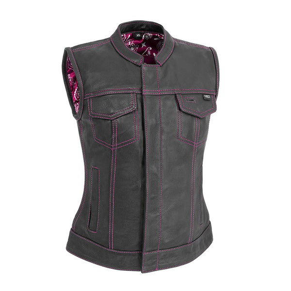 Gilet de motard. Noir Scorpion. Cuir authentique-16mm. Cuir Gilet de motard. Noir Scorpion. Cuir authentique-16mm. Cuir