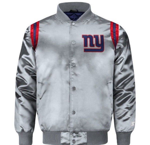 NFL New York Giants White Satin Jackets