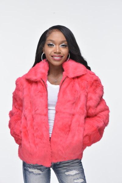 Bomber jacket Fur Pink