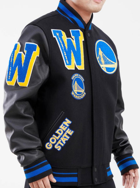 Golden state store warriors leather jacket