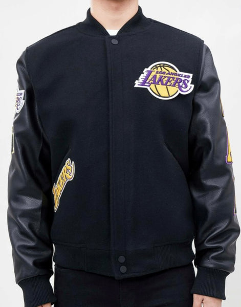 Pro Standard Los Angeles Lakers Logo Varsity Jacket (Black