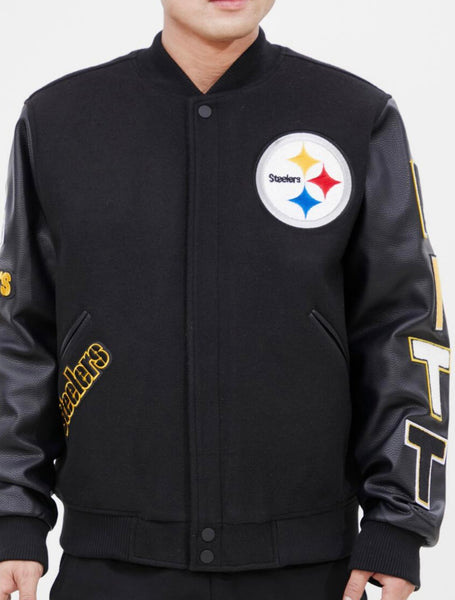 Pittsburgh Steelers Pro Standard Old English Wool Varsity Jacket