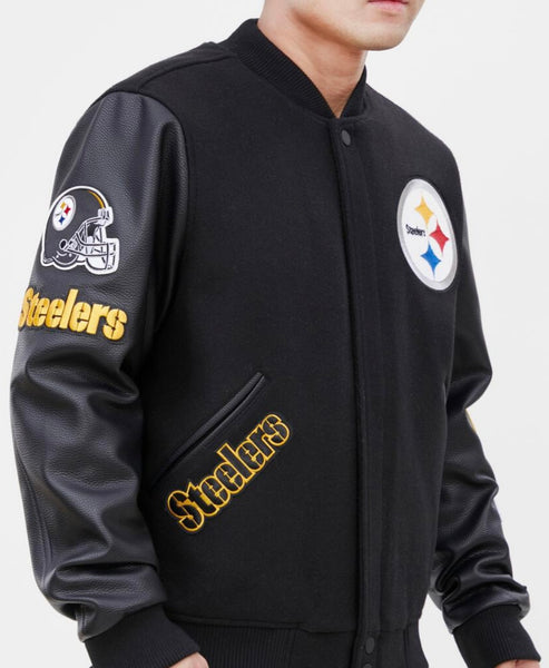 Pittsburgh Steelers Women's Faux Leather Bomber Jacket