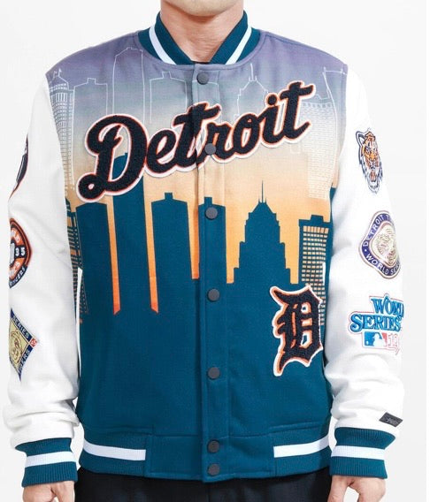 Pro Standard Detroit Tigers World Series Varsity Jacket – Navy