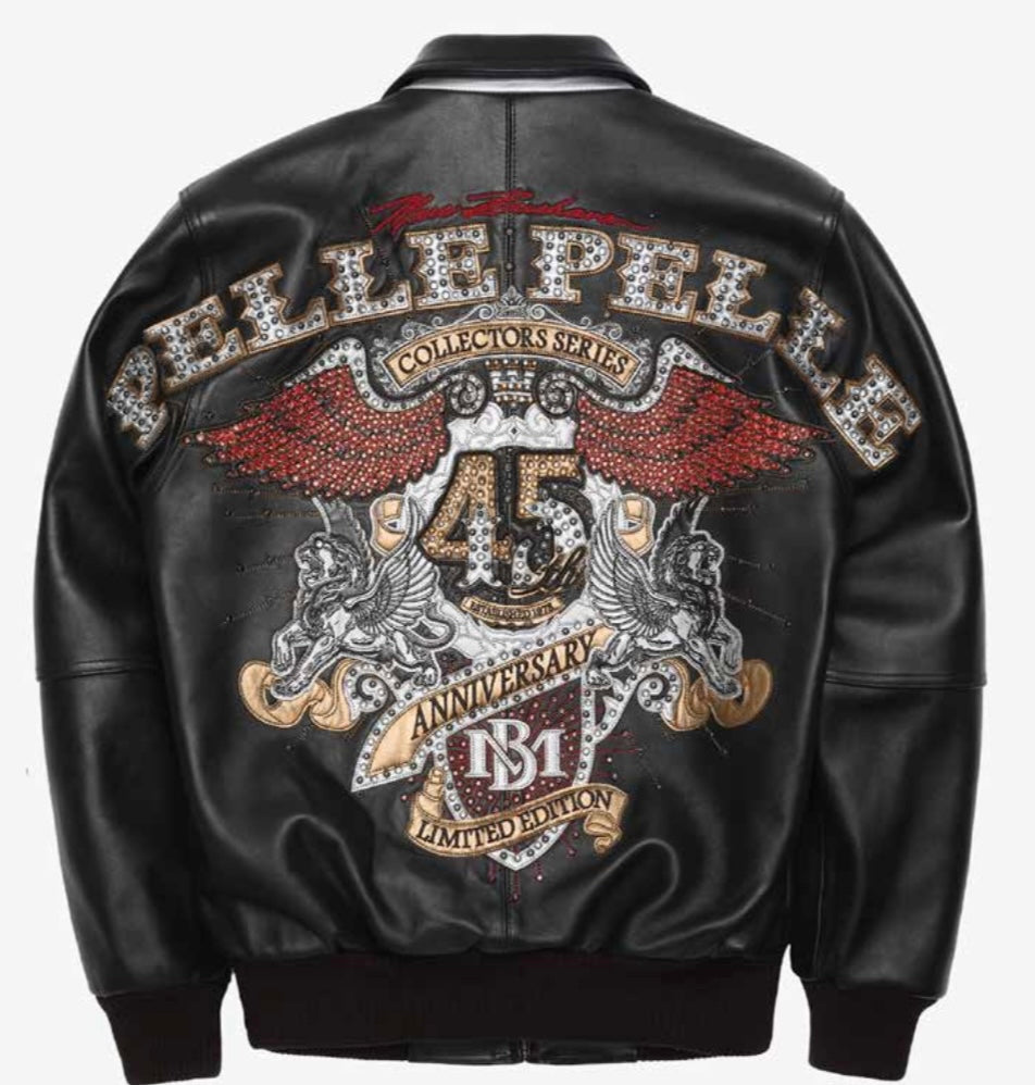 Pelle Pelle 45th Anniversary Varsity Jacket - Black