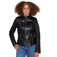 Madelin Womens Fashion Leather Jacket Women's Leather Jacket FMCo   