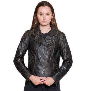 Stephanie Womens Leather Jacket Women's Leather Jacket FMCo XS  