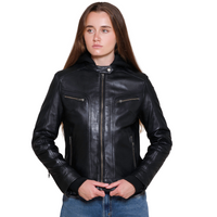 April Womens Lambskin Fashion Leather Jacket Women's Fashion Leather Jacket FMCo   