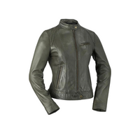 Favorite Women's Fashion Leather Jacket Women's Leather Jacket FMCo Army Green XS 