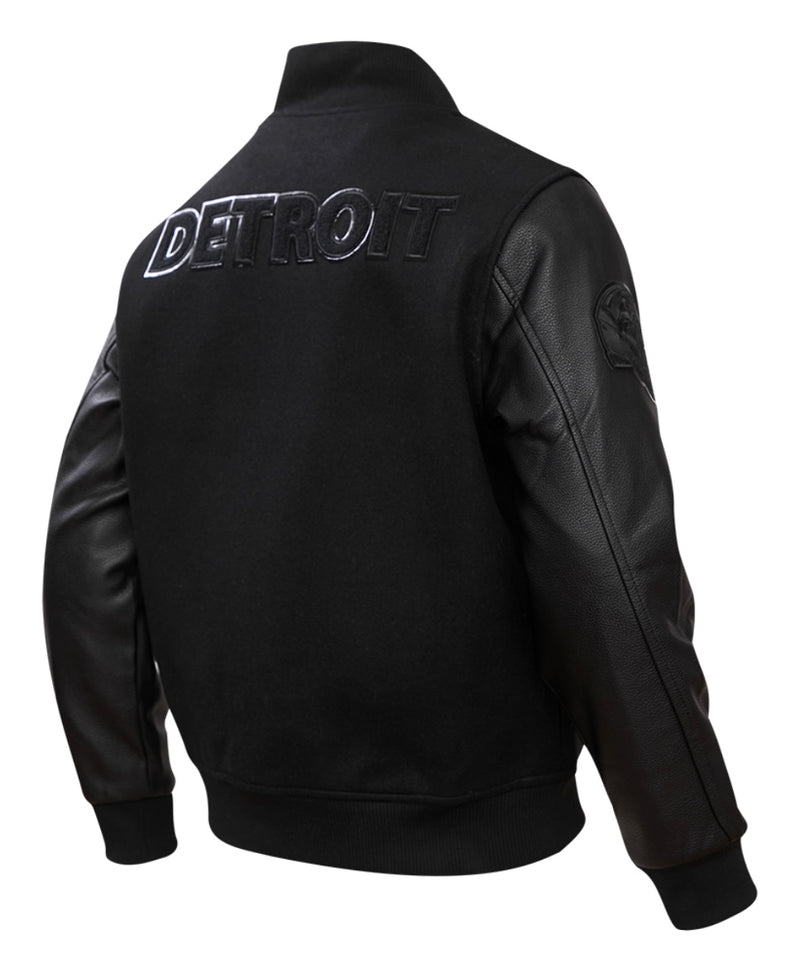 Pro Standard Detroit Lions Varsity Jacket - Black on Black