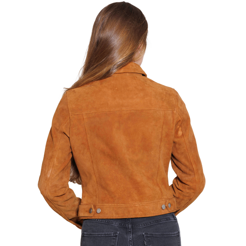 ALYSSA - Women's Suede Leather Jacket Women's Fashion Leather Jacket FMCo   