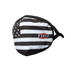 3-Ply Black/White USA Flag Reusable Non-Medical Breathable & adjustable Ear Loops Face Masks (5-Pcs Pack) Face Mask First Manufacturing Company   