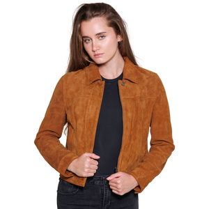 ALYSSA - Women's Suede Leather Jacket Women's Fashion Leather Jacket FMCo   