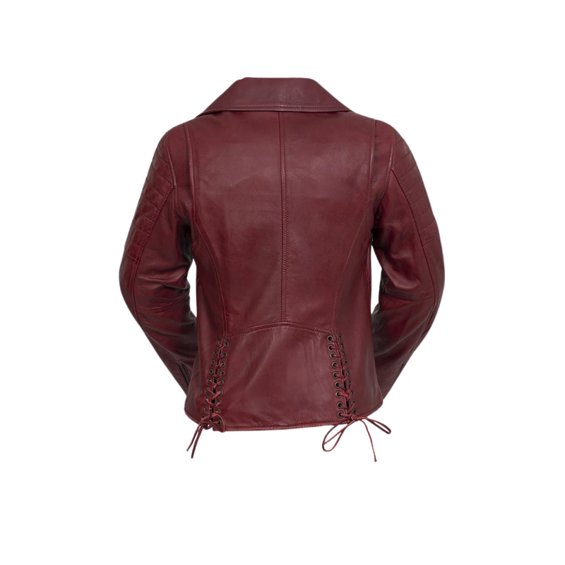 Princess Fashion Lambskin Leather Jacket Women's Fashion Moto Leather Jacket FMCo   