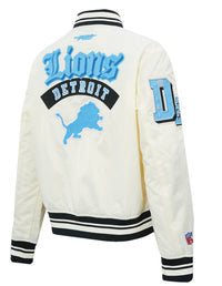 Ladies Pro Standard Detroit Lions Old English Satin Jacket