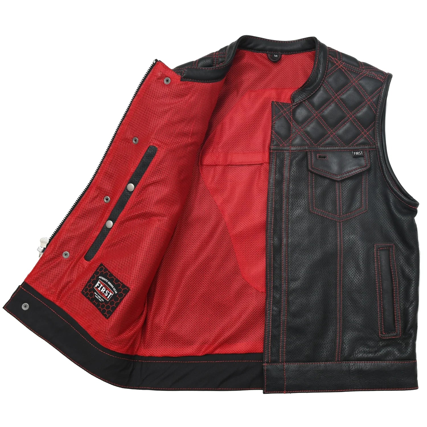 Downside Perforated Men's Motorcycle Leather Vest – Donna Sacs Online