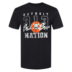 Authentic Detroit Bad Boys 313 Nation T-Shirt Black