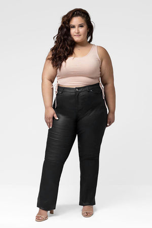 Arya Leather Pants Black