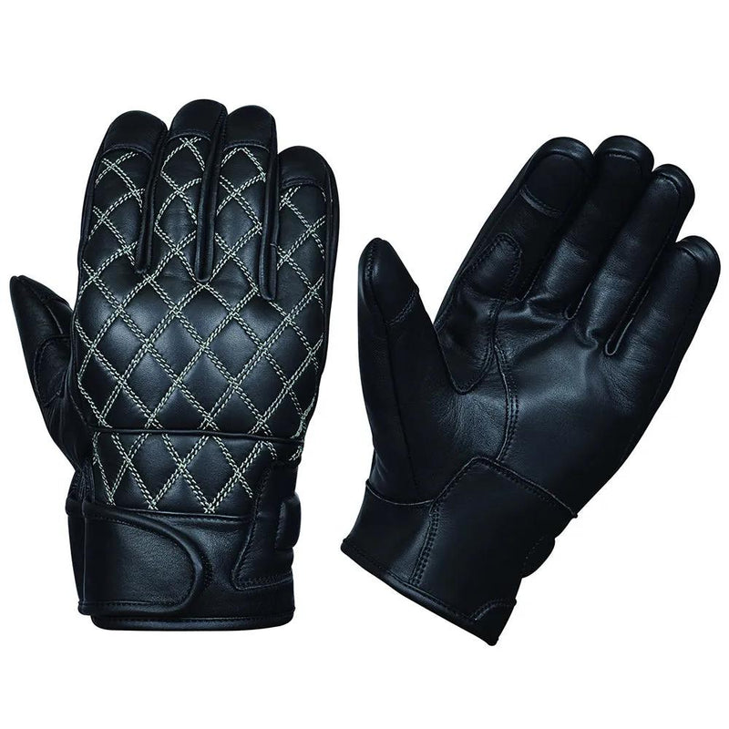 Men’s Full Finger Riding Gloves with Gray Stitching – Donna Sacs Online