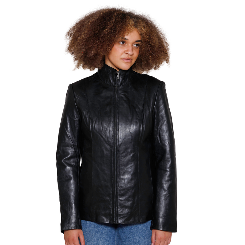 Francine Womens Fashion Leather Jacket  FMCo   