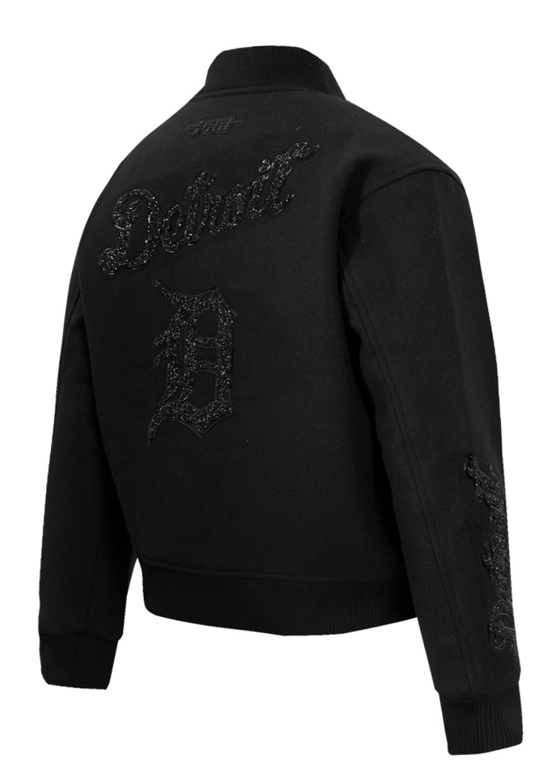 Ladies Pro Standard Detroit Tigers Bling Varsity Jacket