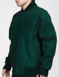 Pro Standard Detroit Tigers All Wool Varsity Jacket - Green on Green