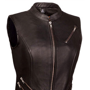 Fairmont Women's Motorcycle Leather Vest Women's Leather Vest First Manufacturing Company