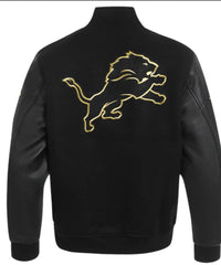 (Pro Standard Detroit Lions Varsity Jacket - Black/Gold