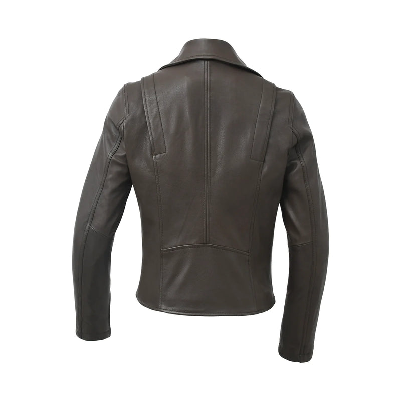 Lennox Basic Moto Style Leather Jacket Women's Fashion Leather Jacket FMCo   