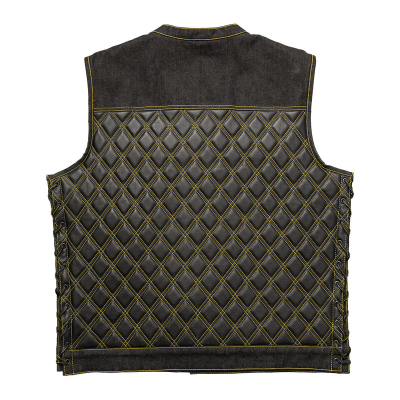 Men's Customs 1 of 1 limited edition Size 3XL Men's Leather Vest GARAGE SALE   