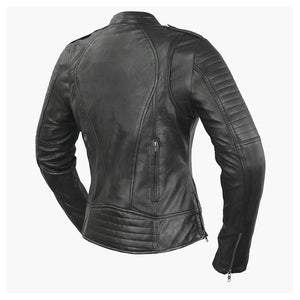 Biker - Women's Motorcycle Leather Jacket Women's Leather Jacket First Manufacturing Company   