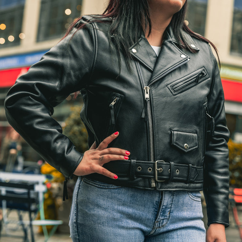 Bikerlicious - Women's Motorcycle Leather Jacket Women's Leather Jacket First Manufacturing Company