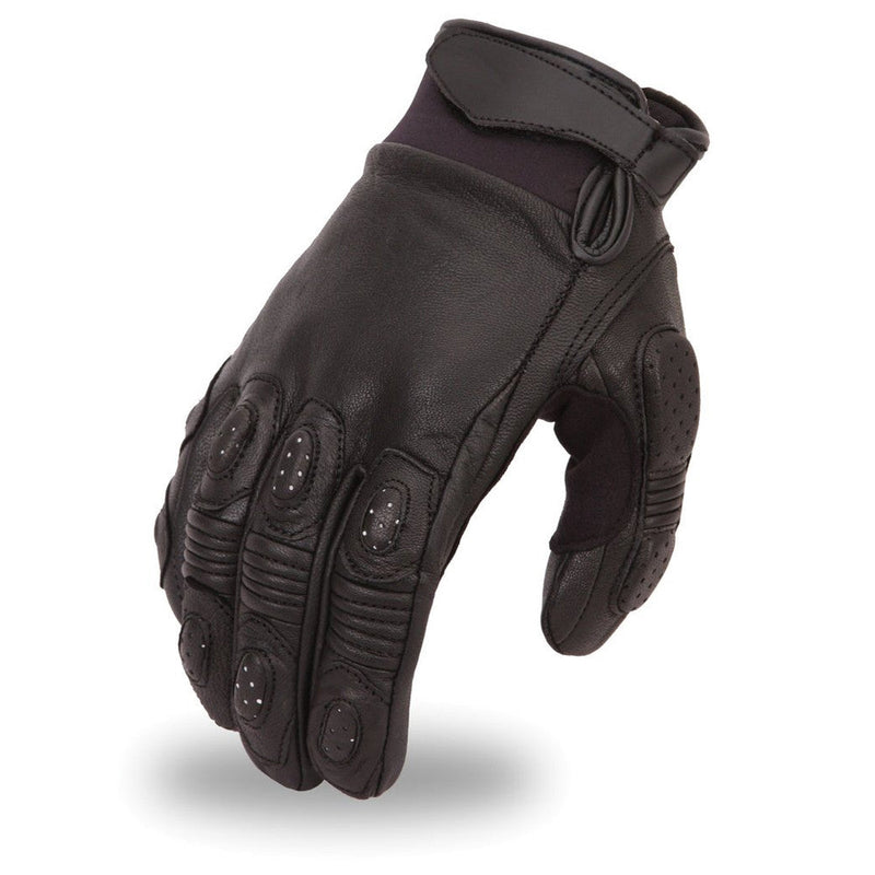 Blitz Men's Leather Motorcycle Gloves Men's Gloves First Manufacturing Company XS  
