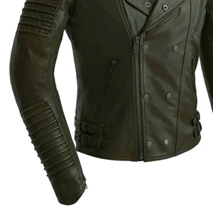 Brooklyn Mens Lambskin Leather Jacket Men's Motorcycle style Jacket FMCo   