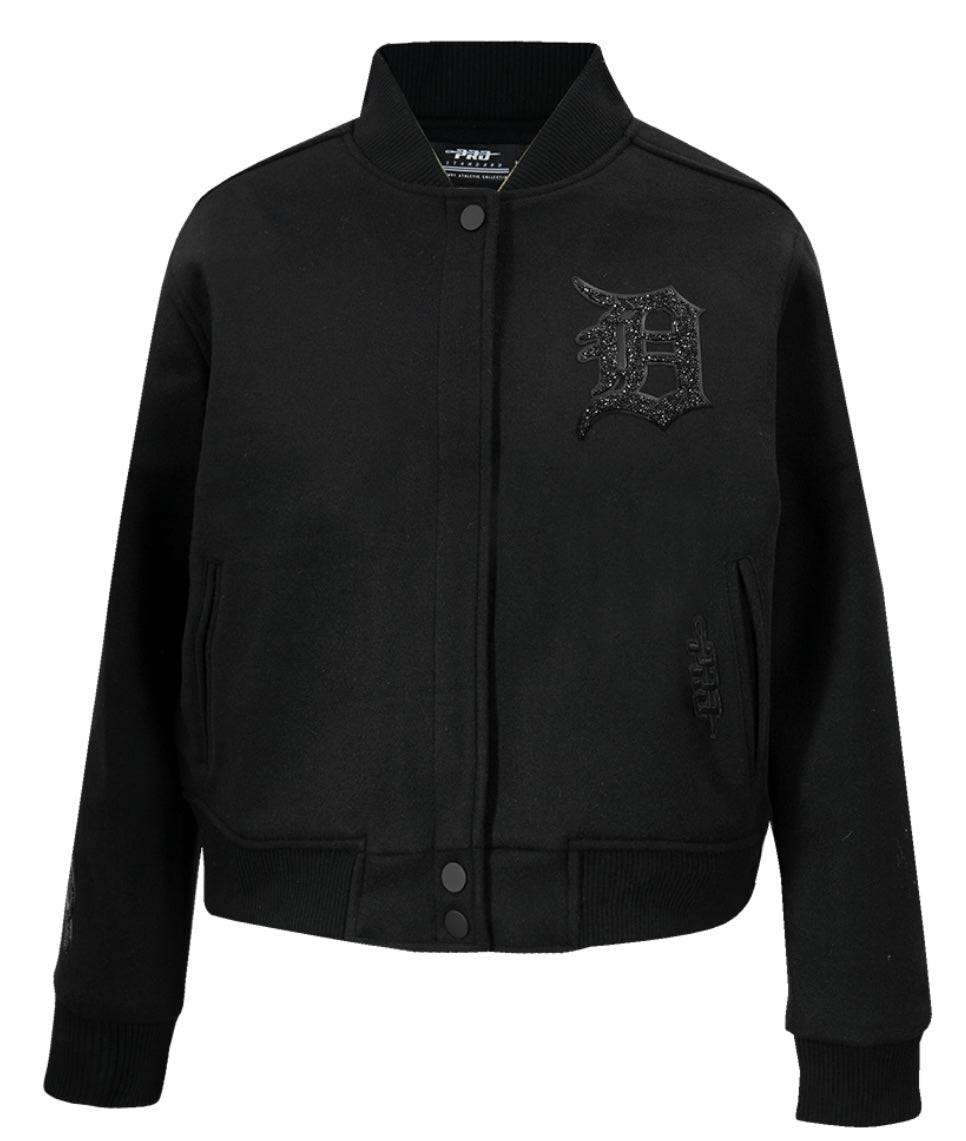 Ladies Pro Standard Detroit Tigers Bling Varsity Jacket