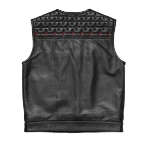 EKG Men's Leather Motorcycle Vest (Limited Edition)  First Manufacturing Company   
