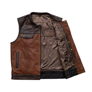 Gunner Men's Leather Motorcycle Vest (Limited Edition)  First Manufacturing Company   