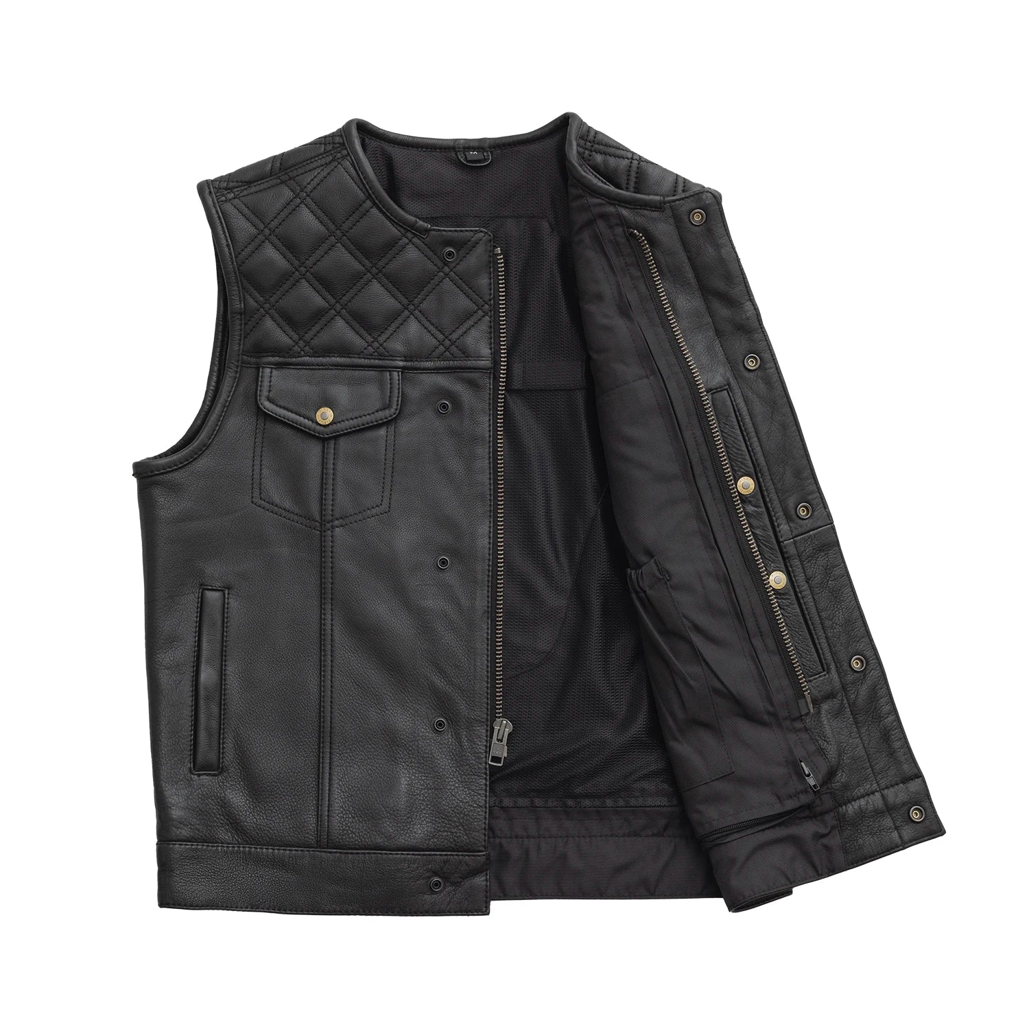 Dream Apparel Faux Leather Motorcycle Vest Extender For Men