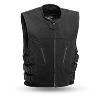 Commando - Men's Canvas Motorcycle Vest Men's Canvas Vests First Manufacturing Company S  