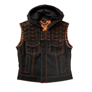 Cross Fox - Women's Club Style Motorcycle Canvas Vest  - Limited Edition Factory Customs First Manufacturing Company XS  