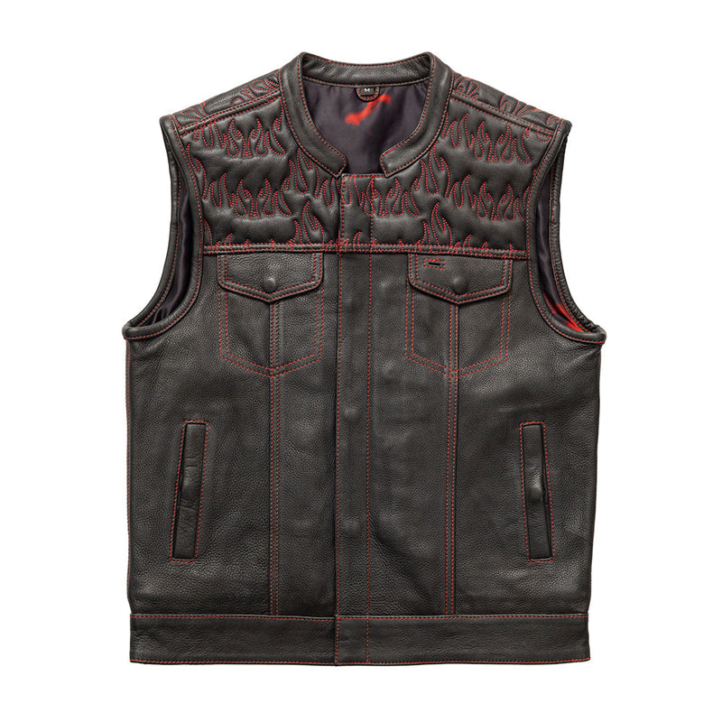 Men's Customs 1 of 1 limited edition Multi Size Run Men's Leather Vest GARAGE SALE 5XL  
