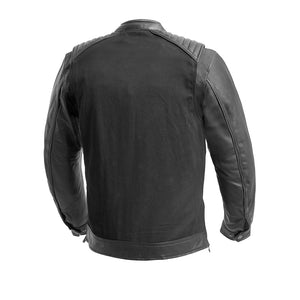 Daredevil Men's Motorcycle Twill/Leather Jacket Men's Leather/Twill Jacket First Manufacturing Company   