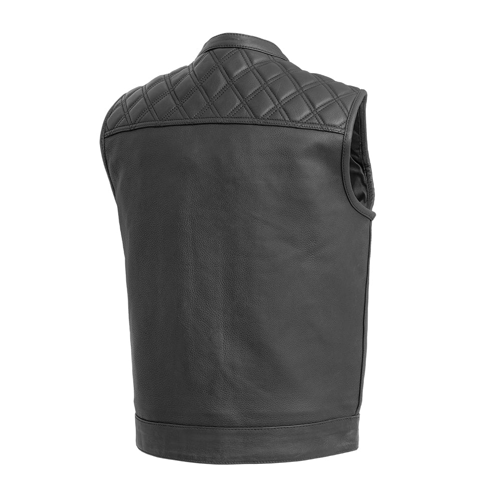 Downside Men's Motorcycle Leather Vest Men's Leather Vest First Manufacturing Company   
