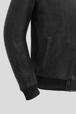 Dravis Mens Leather Bomber Jacket Men's New Zealand Lambskin Jacket FMCo   