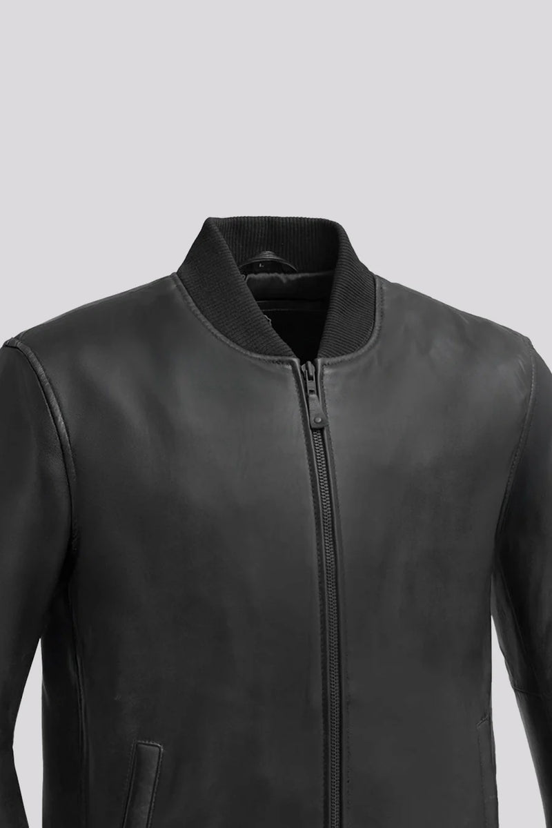 Dravis Mens Leather Bomber Jacket Men's New Zealand Lambskin Jacket FMCo   