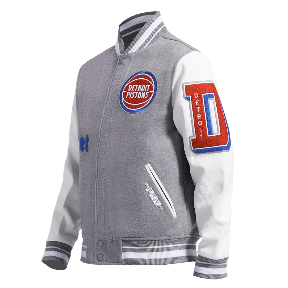 Pro Standard Detroit Pistons Old English Varsity Jacket – Donna 
