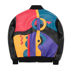 Pelle Pelle Picasso Leather Varsity Jacket - Black