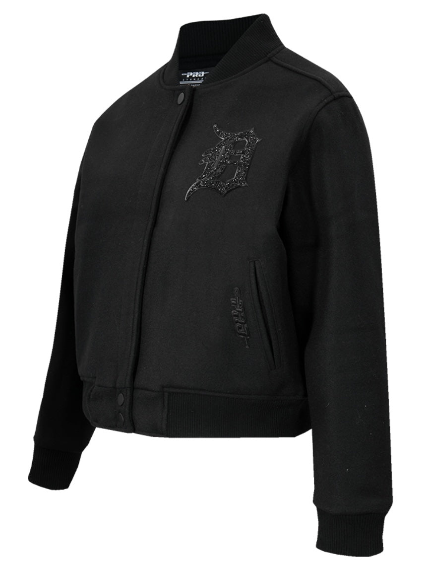 Ladies Pro Standard Detroit Tigers Bling Varsity Jacket