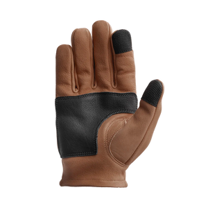 Roper DBL Palm Men's Motorcycle Leather Gloves Men's Gloves First Manufacturing Company Brown Black XS 